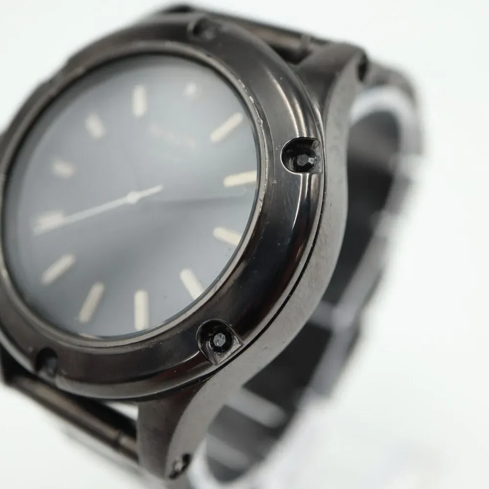 Nixon The Camden All Black Diamond Watch 41mm Left Stainless Steel Bracelet 5.5